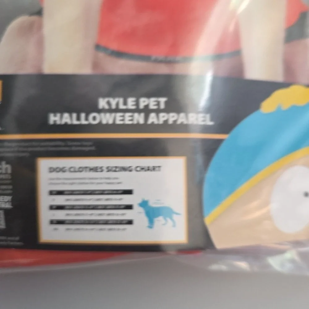 South Park Kyle Pet Halloween Costume‎ Apparel Large Dog New